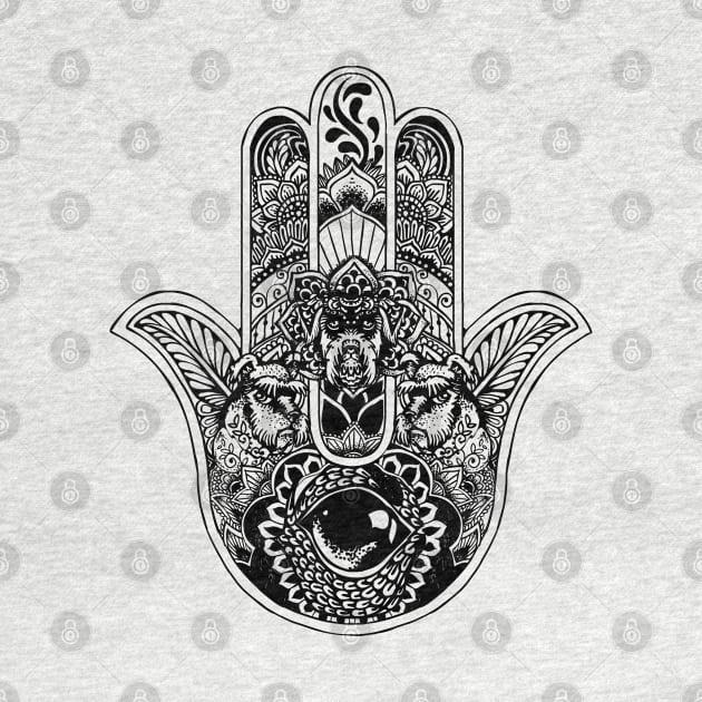 Hamsa Hand Schnauzer by huebucket